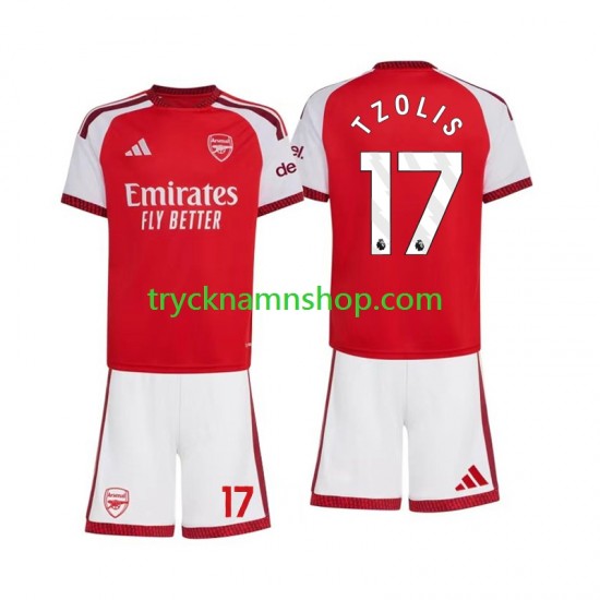 Arsenal Christos Tzolis 17 2026-2027 Tröja 1:a Matchställ Barn Kortärmad