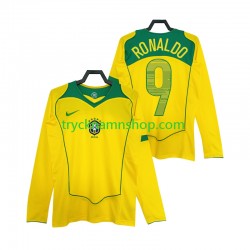 Brasilien RONALDO 9 2004 Tröja Retro 1:a Matchställ Män Långärmad