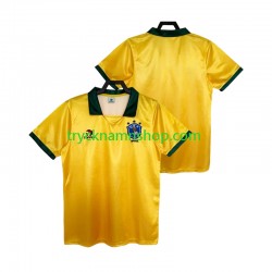 Brasilien 1988 Tröja Retro 1:a Matchställ Män Kortärmad