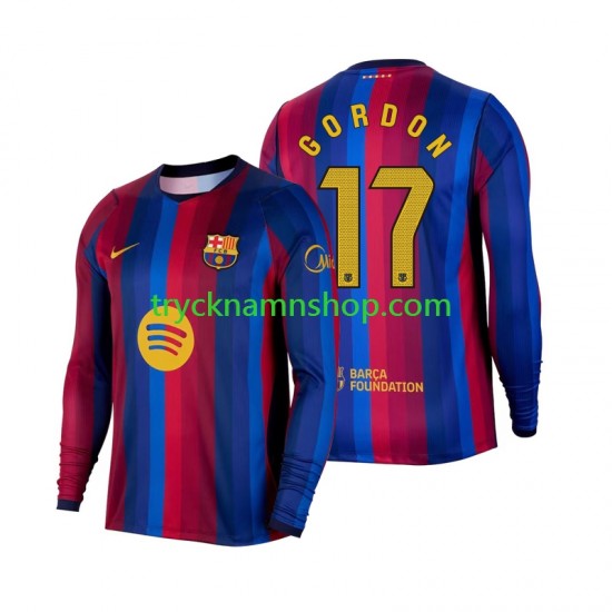 FC Barcelona Anthony Gordon 17 2026-2027 Tröja 1:a Matchställ Män Långärmad
