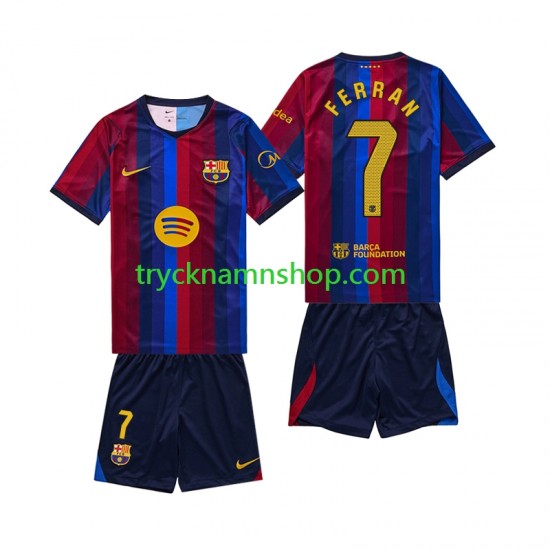 FC Barcelona Ferran Torres 7 2026-2027 Tröja 1:a Matchställ Barn Kortärmad