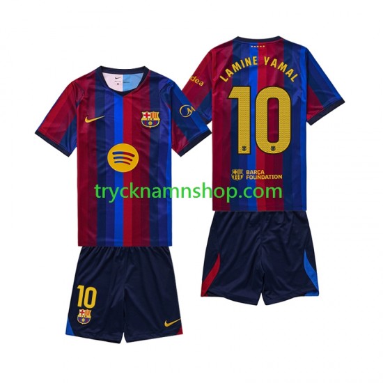FC Barcelona Lamine Yamal 10 2026-2027 Tröja 1:a Matchställ Barn Kortärmad