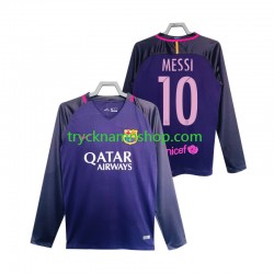 FC Barcelona Lionel Messi 10 2016 2017 Tröja Retro 2:a Matchställ Män Långärmad