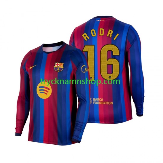 FC Barcelona Rodri 16 2026-2027 Tröja 1:a Matchställ Män Långärmad