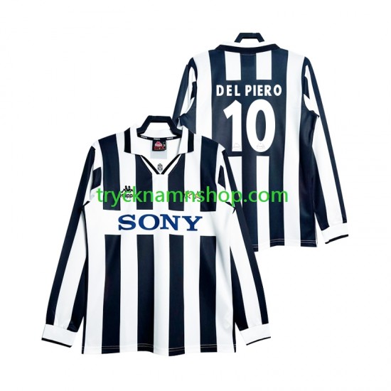 Juventus DEL PIERO 10 1997 Tröja Retro 1:a Matchställ Män Långärmad