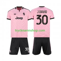 Juventus Jonathan David 30 2026-2027 Tröja 2:a Matchställ Barn Kortärmad