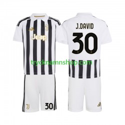 Juventus Jonathan David 30 2026-2027 Tröja 1:a Matchställ Barn Kortärmad