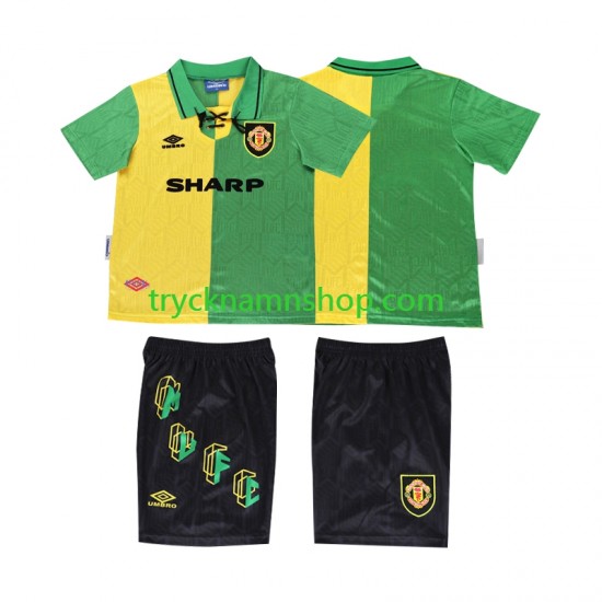 Manchester United 1992 1994 Tröja Retro 3:e Matchställ Barn Kortärmad