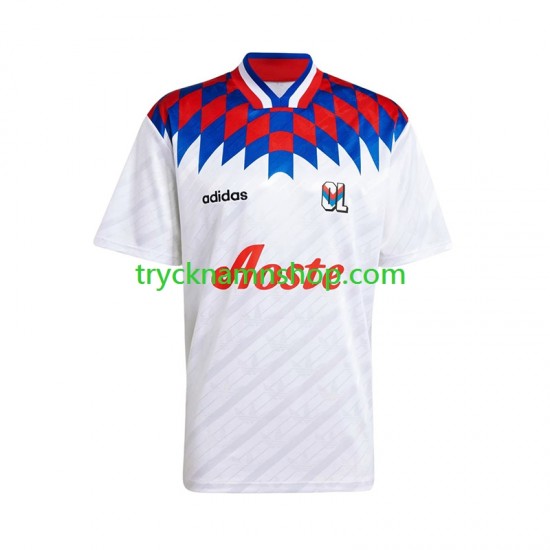Olympique Lyonnais 1995 1996 Tröja Retro 1:a Matchställ Män Kortärmad