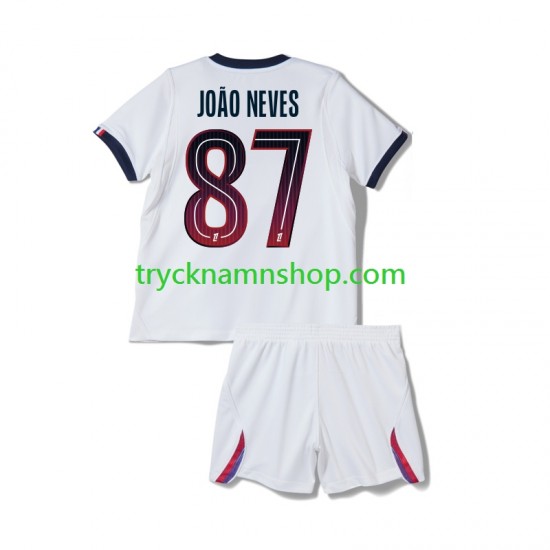 Paris Saint-Germain Joao Neves 87 2026-2027 Tröja 2:a Matchställ Barn Kortärmad