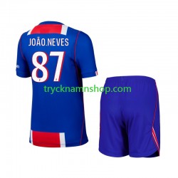 Paris Saint-Germain Joao Neves 87 2026-2027 Tröja 1:a Matchställ Barn Kortärmad