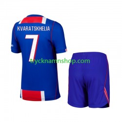 Paris Saint-Germain Khvicha Kvaratskhelia 7 2026-2027 Tröja 1:a Matchställ Barn Kortärmad