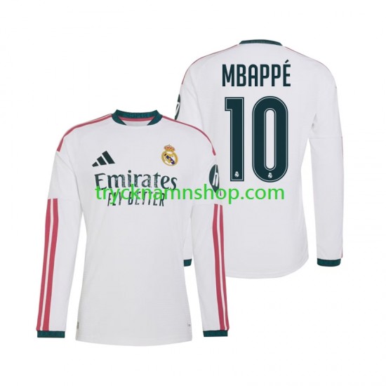 Real Madrid Kylian Mbappe 10 2026-2027 Tröja 1:a Matchställ Män Långärmad