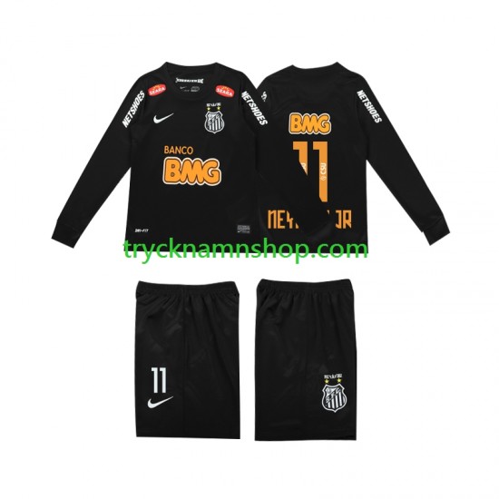 Santos NEYMAR JR 11 Classic 2012 2013 Tröja Retro 2:a Matchställ Barn Långärmad