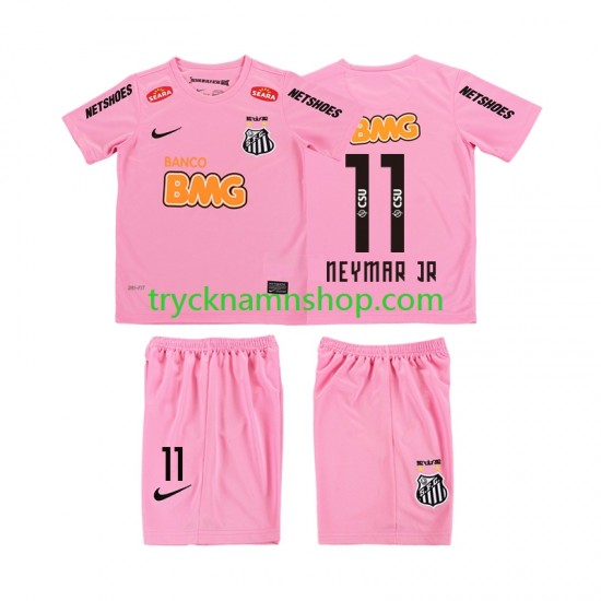 Santos Neymar JR 11 2012 2013 Tröja Retro 4:e Matchställ Barn Kortärmad