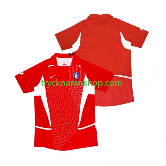 Sydkorea 2002 Tröja Retro 1:a Matchställ Män Kortärmad