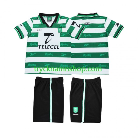 Sporting Lissabon 1999 2000 Tröja Retro 1:a Matchställ Barn Kortärmad