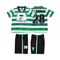 Sporting Lissabon Cristiano Ronaldo 28 1999 2000 Tröja Retro 1:a Matchställ Barn Kortärmad