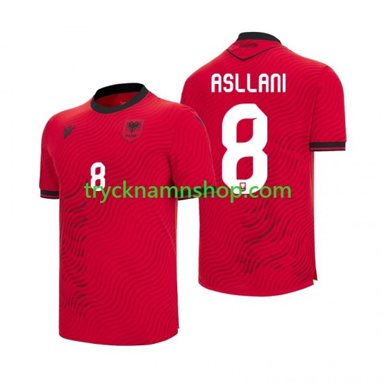 Albanien Kristjan Asllani 8 VM 2026 Tröja 1:a Matchställ Män Kortärmad