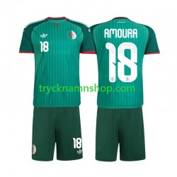 Algeriet Mohamed Amoura 18 2026 Tröja 2:a Matchställ Barn Kortärmad