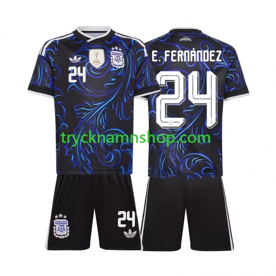 Argentina Enzo Fernandez 24 VM 2026 Tröja 2:a Matchställ Barn Kortärmad