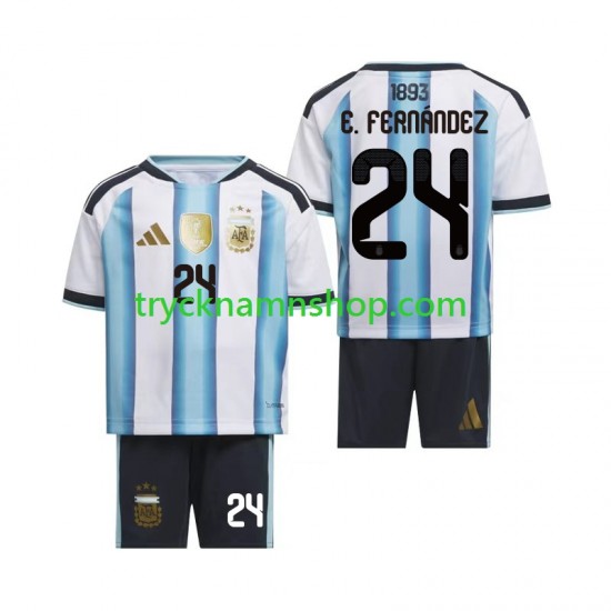 Argentina Enzo Fernandez 24 VM 2026 Tröja 1:a Matchställ Barn Kortärmad