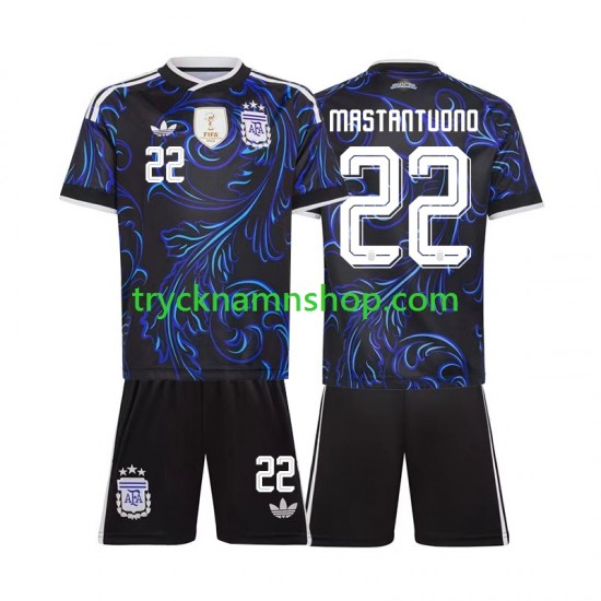 Argentina Franco Mastantuono 22 VM 2026 Tröja 2:a Matchställ Barn Kortärmad