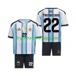 Argentina Franco Mastantuono 22 VM 2026 Tröja 1:a Matchställ Barn Kortärmad
