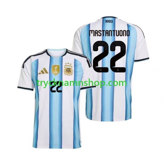 Argentina Franco Mastantuono 22 VM 2026 Tröja 1:a Matchställ Män Kortärmad
