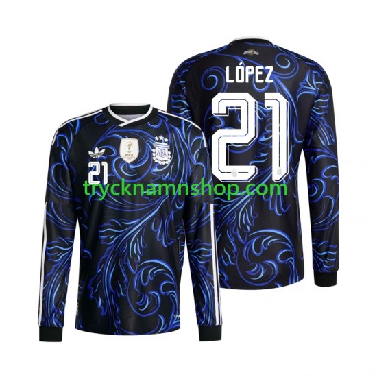 Argentina Jose Manuel Lopez 21 VM 2026 Tröja 2:a Matchställ Män Långärmad
