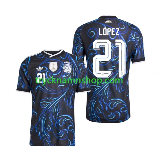 Argentina Jose Manuel Lopez 21 VM 2026 Tröja 2:a Matchställ Män Kortärmad