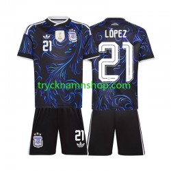 Argentina Jose Manuel Lopez 21 VM 2026 Tröja 2:a Matchställ Barn Kortärmad