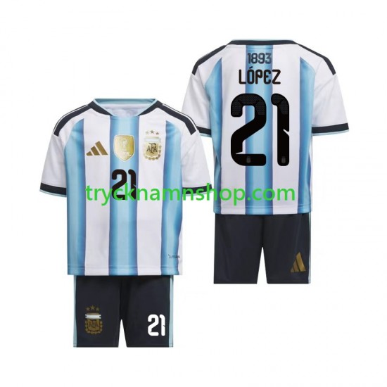 Argentina Jose Manuel Lopez 21 VM 2026 Tröja 1:a Matchställ Barn Kortärmad