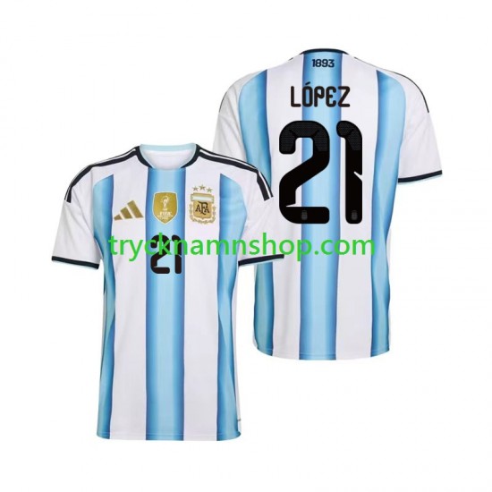 Argentina Jose Manuel Lopez 21 VM 2026 Tröja 1:a Matchställ Män Kortärmad