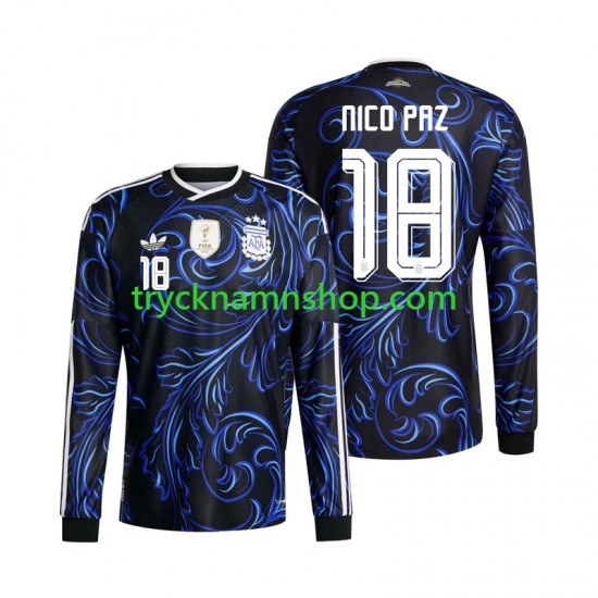 Argentina Nico Paz 18 VM 2026 Tröja 2:a Matchställ Män Långärmad