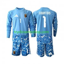 Belgien Målvakt Thibaut Courtois 1 VM 2026 Tröja 1:a Matchställ Barn Långärmad