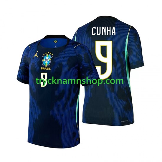 Brasilien Matheus Cunha 9 VM 2026 Tröja 2:a Matchställ Män Kortärmad