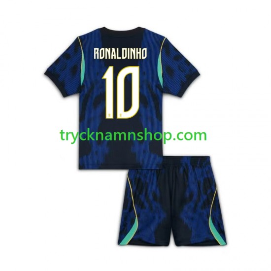 Brasilien Ronaldinho 10 VM 2026 Tröja 2:a Matchställ Barn Kortärmad