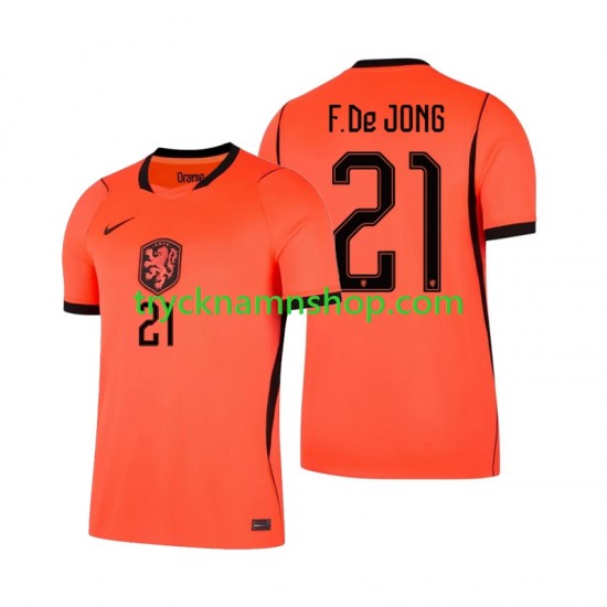 Nederländerna Frenkie de Jong 21 VM 2026 Tröja 1:a Matchställ Män Kortärmad