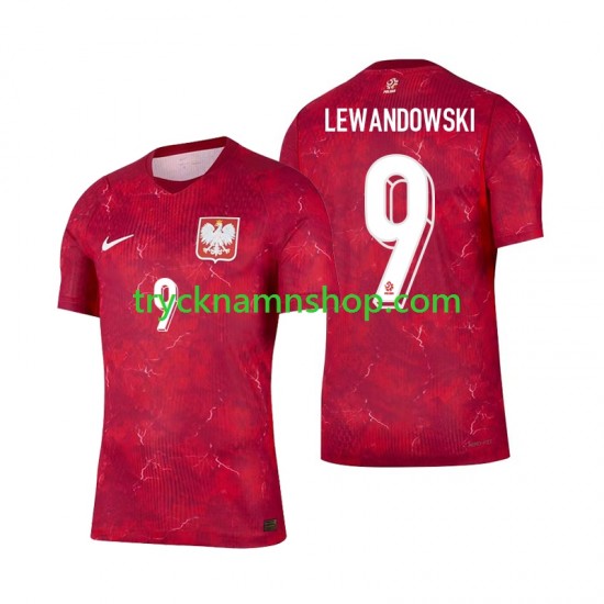 Polen Robert Lewandowski 9 2026 Tröja 2:a Matchställ Män Kortärmad