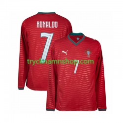 Portugal Cristiano Ronaldo 7 VM 2026 Tröja 1:a Matchställ Män Långärmad