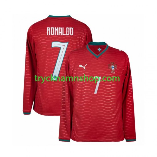 Portugal Cristiano Ronaldo 7 VM 2026 Tröja 1:a Matchställ Män Långärmad