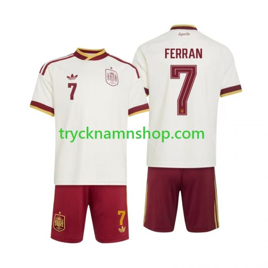 Spanien Ferran Torres 7 VM 2026 Tröja 2:a Matchställ Barn Kortärmad