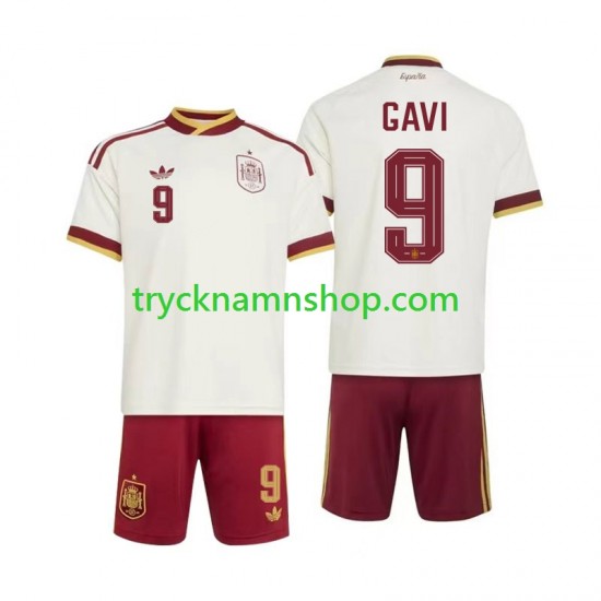 Spanien Gavi 9 VM 2026 Tröja 2:a Matchställ Barn Kortärmad