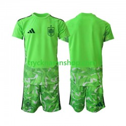 Spanien Målvakt 6th Green color VM 2026 Tröja Barn Kortärmad