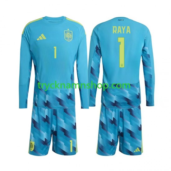 Spanien Målvakt David Raya 1 VM 2026 Tröja 1:a Matchställ Barn Långärmad