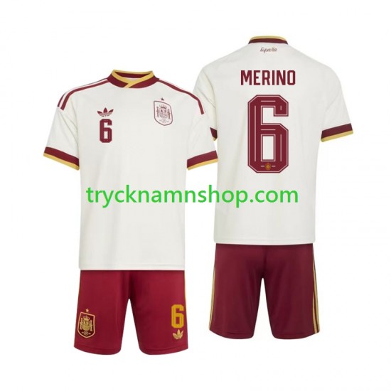 Spanien Mikel Merino 6 VM 2026 Tröja 2:a Matchställ Barn Kortärmad