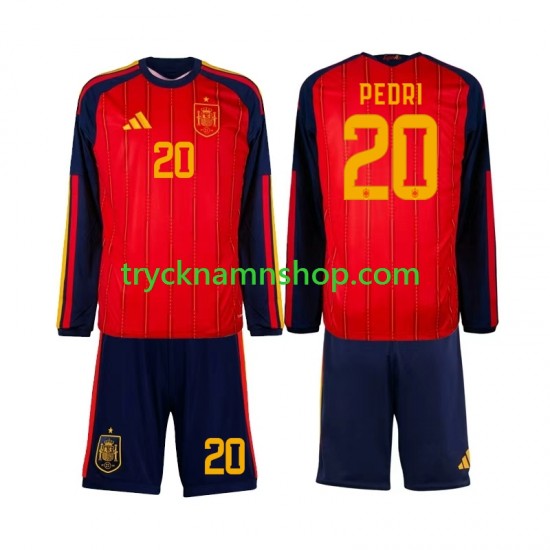 Spanien Pedri 20 VM 2026 Tröja 1:a Matchställ Barn Långärmad