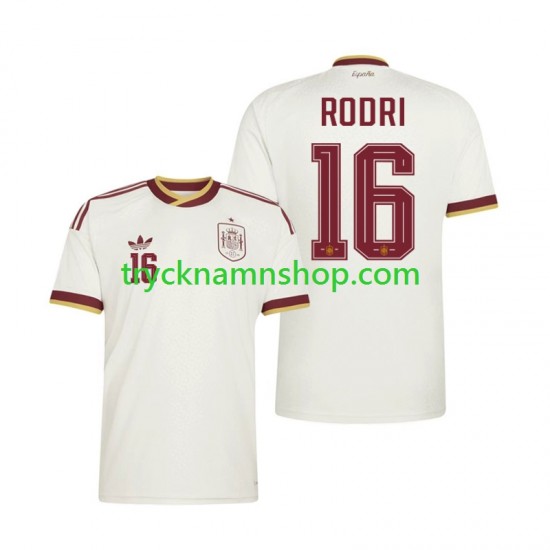 Spanien Rodri 16 VM 2026 Tröja 2:a Matchställ Män Kortärmad