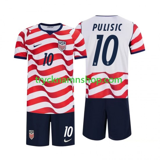 USA Christian Pulisic 10 VM 2026 Tröja 1:a Matchställ Barn Kortärmad